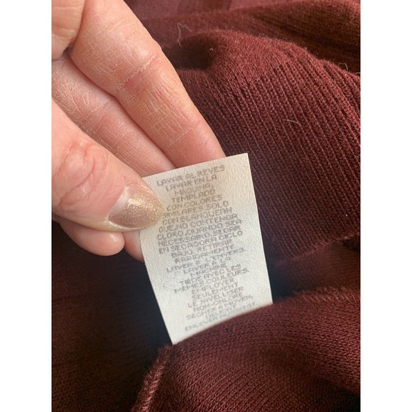 NWT Sedgefield Vintage Large Knit Burgundy Collared Neck Sweater. Made In USA! - Picture 9 of 12